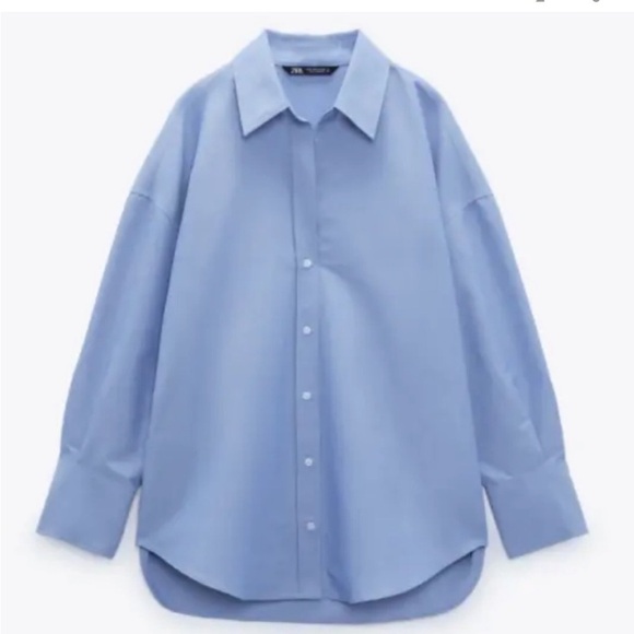 NWT Zara Basic Poplin Shirt - Picture 3 of 13